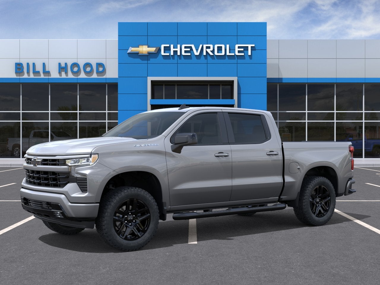 2026 Chevrolet Silverado 1500 RST in Sterling Gray Metallic — front three-quarter view