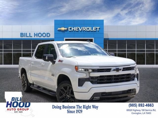 2024 Chevrolet Silverado 1500 RST in Summit White — front three-quarter view
