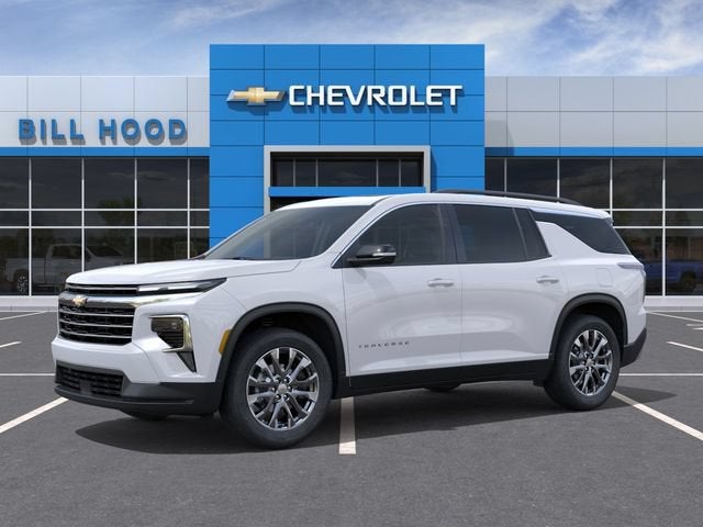 2026 Chevrolet Traverse LT in Summit White — front three-quarter view
