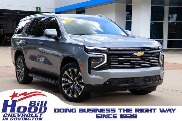 2026 Chevrolet Tahoe High Country in Sterling Gray Metallic — front three-quarter view