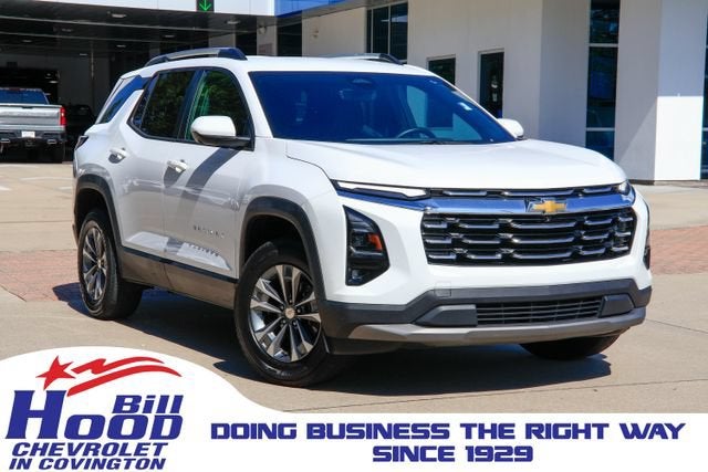 2025 Chevrolet Equinox LT in Summit White — front three-quarter view