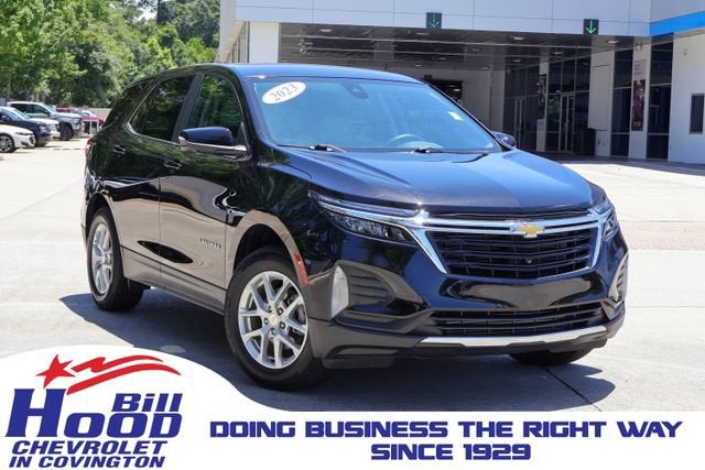 2023 Chevrolet Equinox LT in Mosaic Black Metallic — front three-quarter view