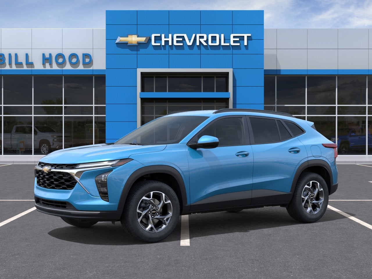 2026 Chevrolet Trax LT in Marina Blue Metallic — front three-quarter view
